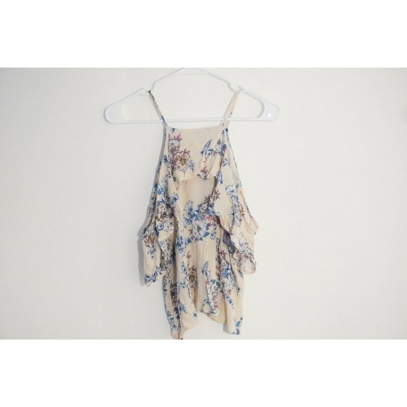 ONE CLOTHING Floral Ruffle Cold Shoulder Blouse - Picture 3 of 6